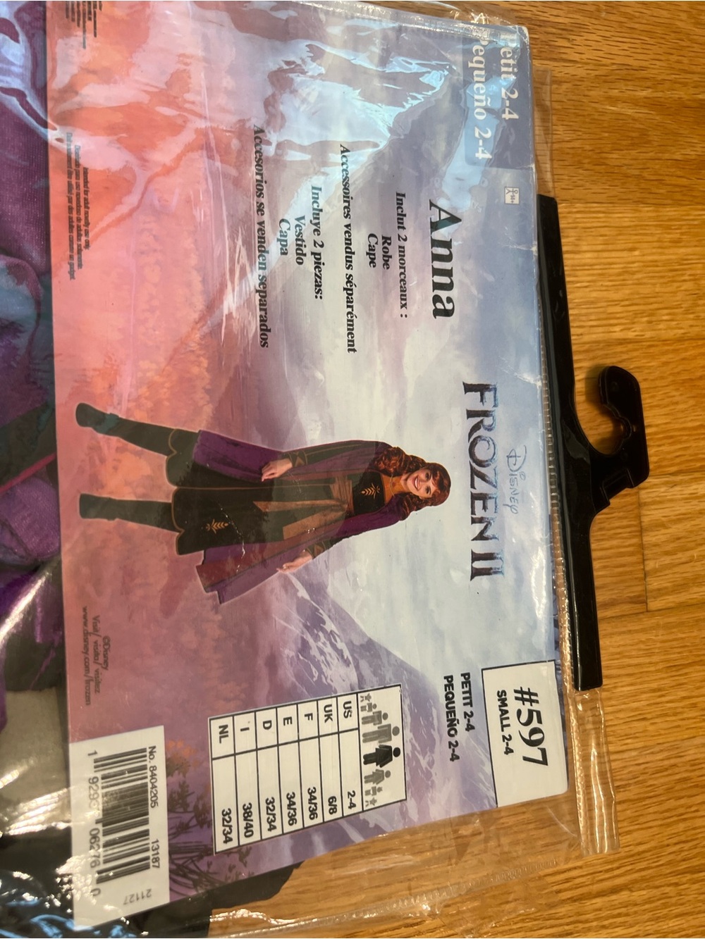 Disney frozen Anna Purple and Black Dress with Cape adult Costume - Picture 2 of 2